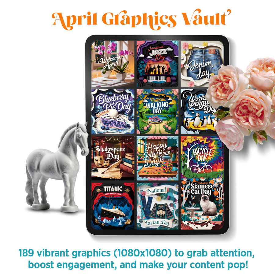 April Graphics Vault: 189 digital + print graphics