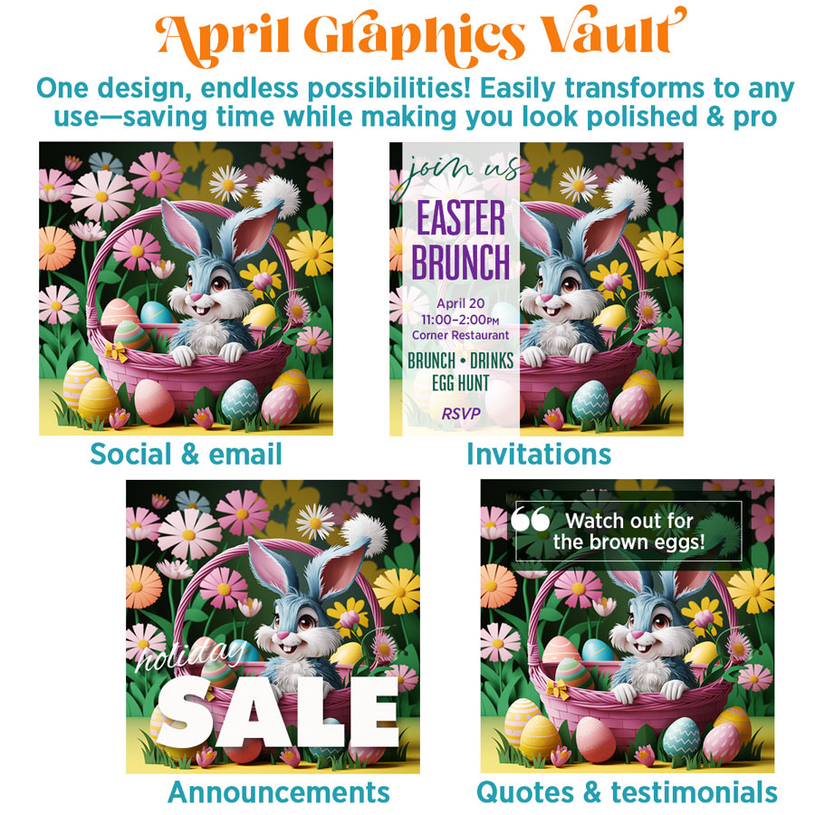 April Graphics Vault: 189 digital + print graphics