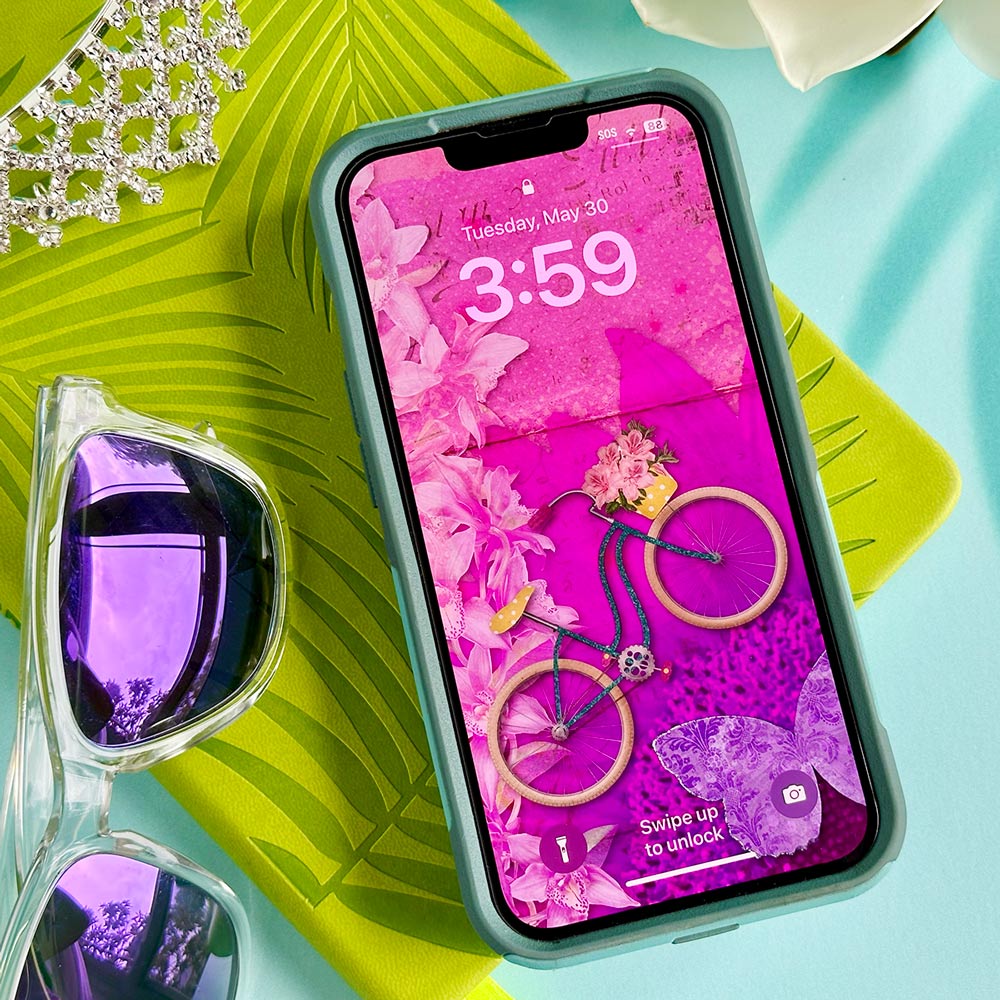 Bicycle summer phone wallpaper background