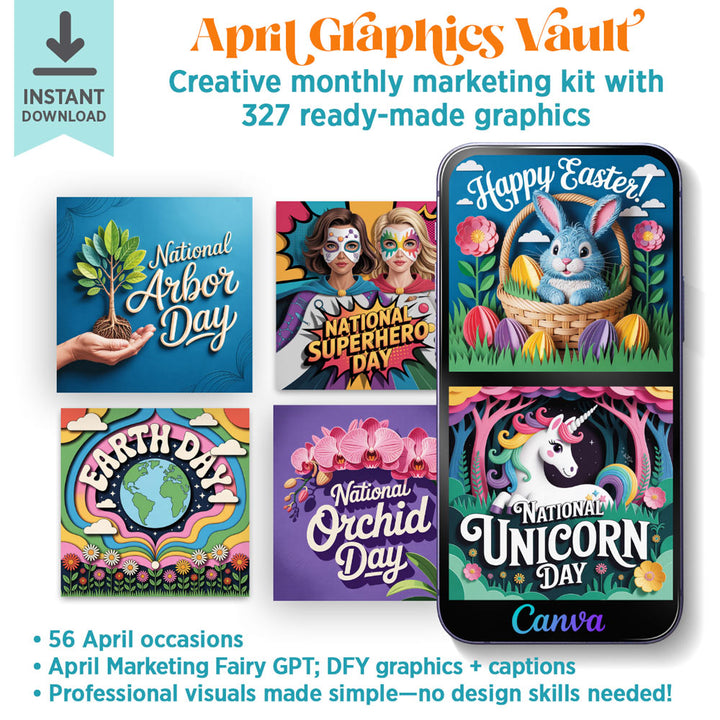 April '26 Graphics Vault: Marketing kit + 327 graphics