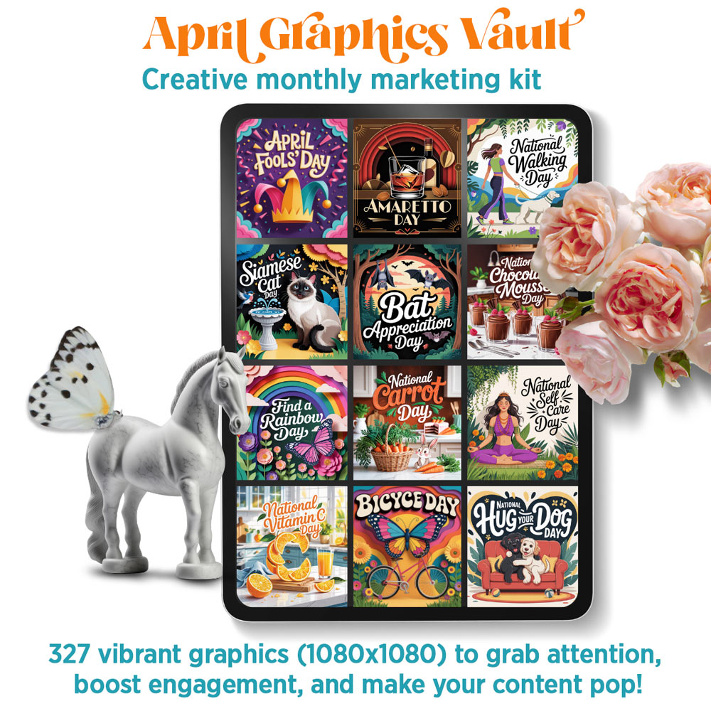 April '26 Graphics Vault: Marketing kit + 327 graphics