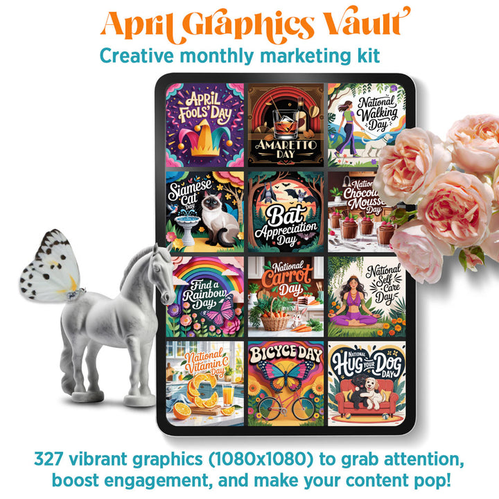 April '26 Graphics Vault: Marketing kit + 327 graphics