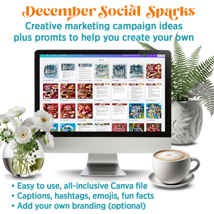 December Social Sparks: 165 social + email graphics