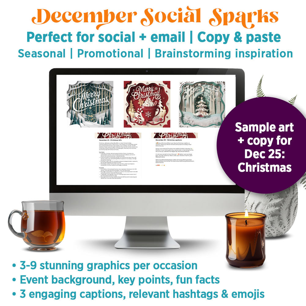 December Social Sparks: 165 social + email graphics