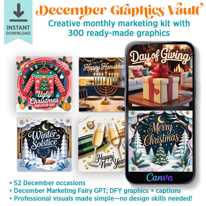 December '25 Graphics Vault: Marketing kit + 300 graphics