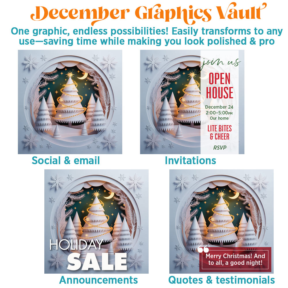 December '25 Graphics Vault: Marketing kit + 300 graphics