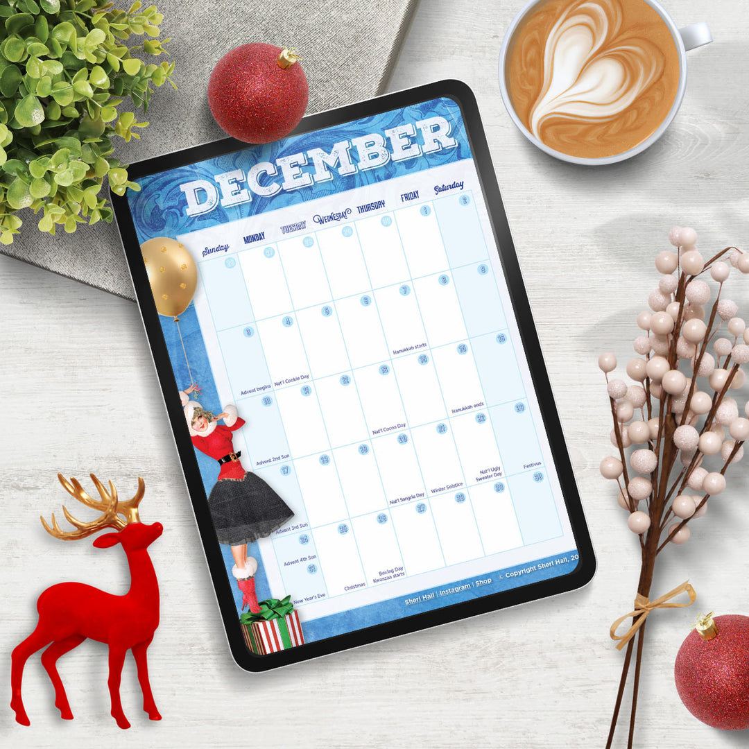 December Monthly Grid Planner