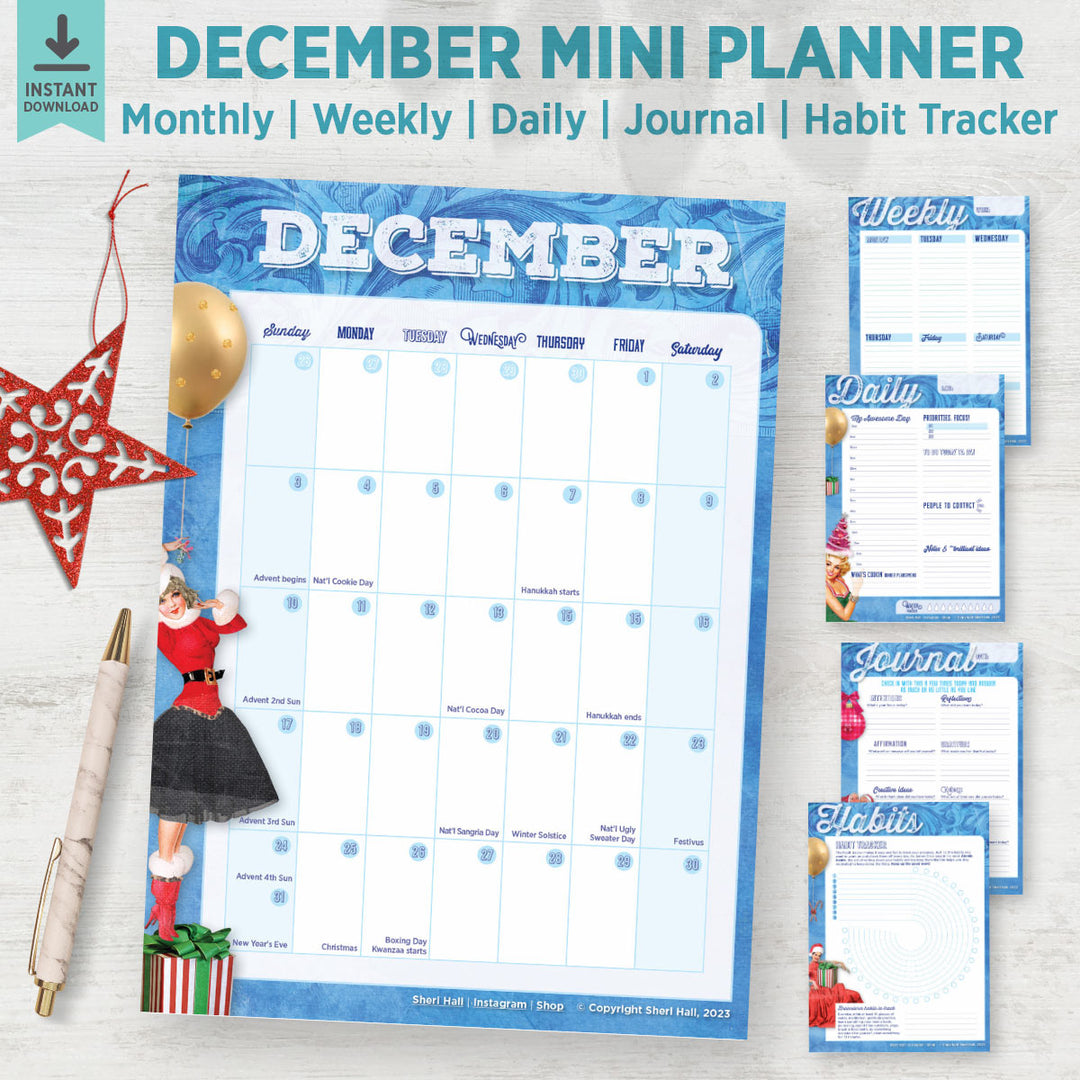 December Mini Planner (5 pages)