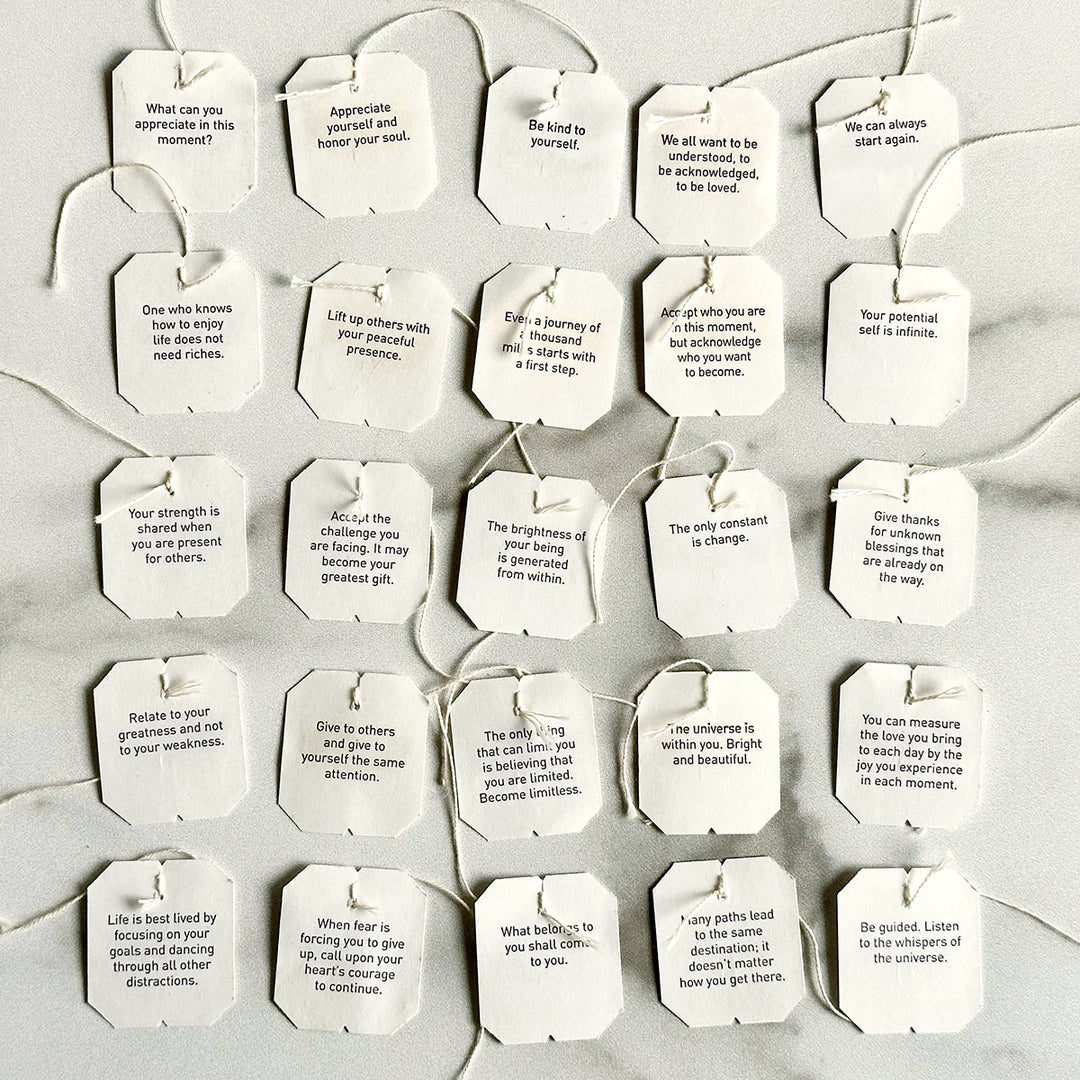 50 Motivational Insta Templates - Tea Tags in White