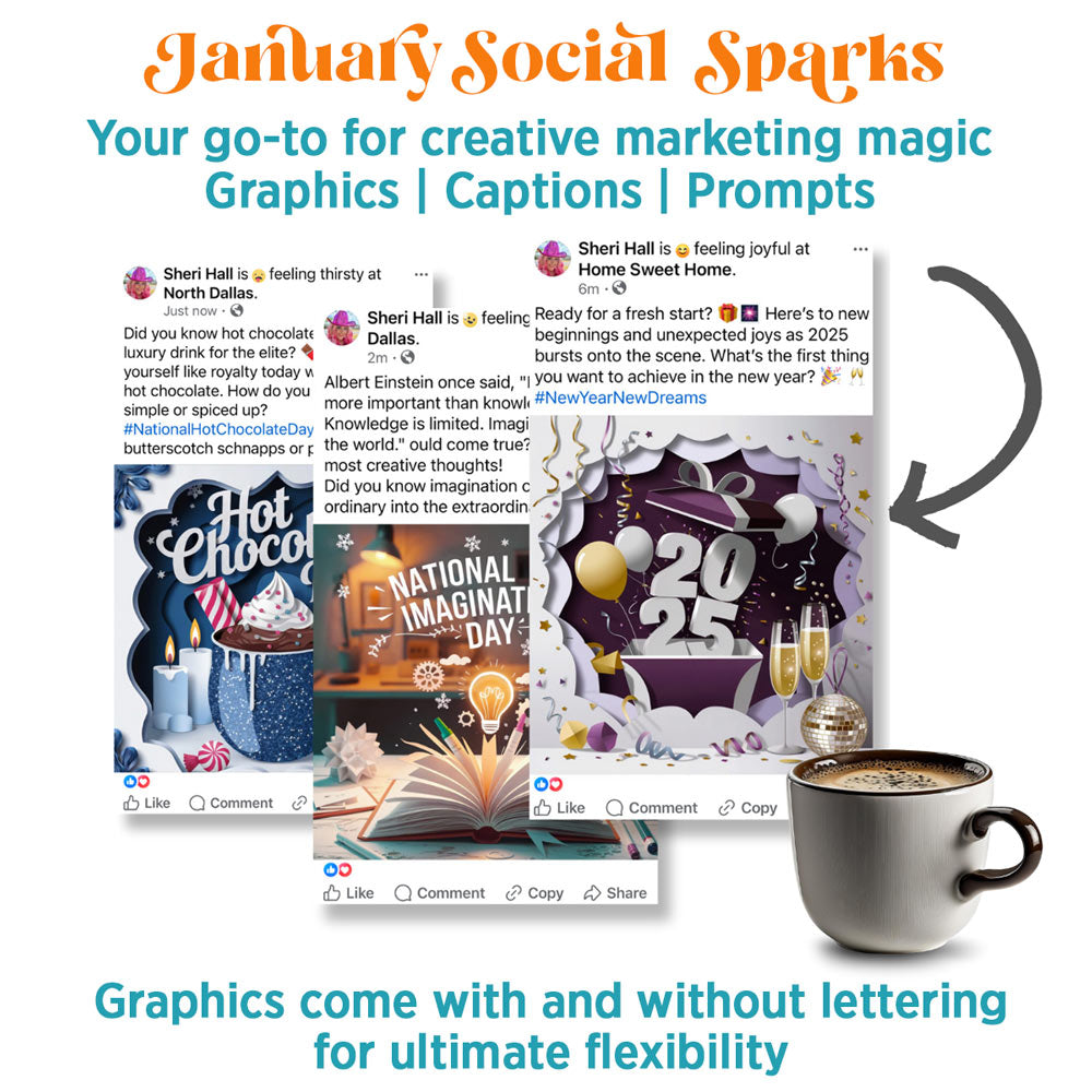 January Social Sparks: 162 social + email graphics