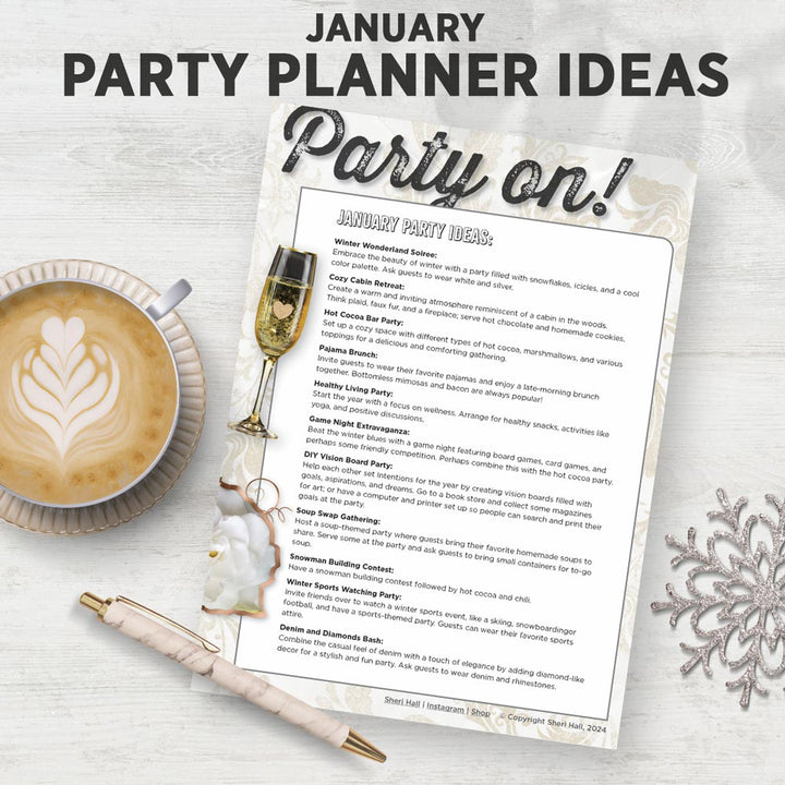 January Party Planner (2 pages)