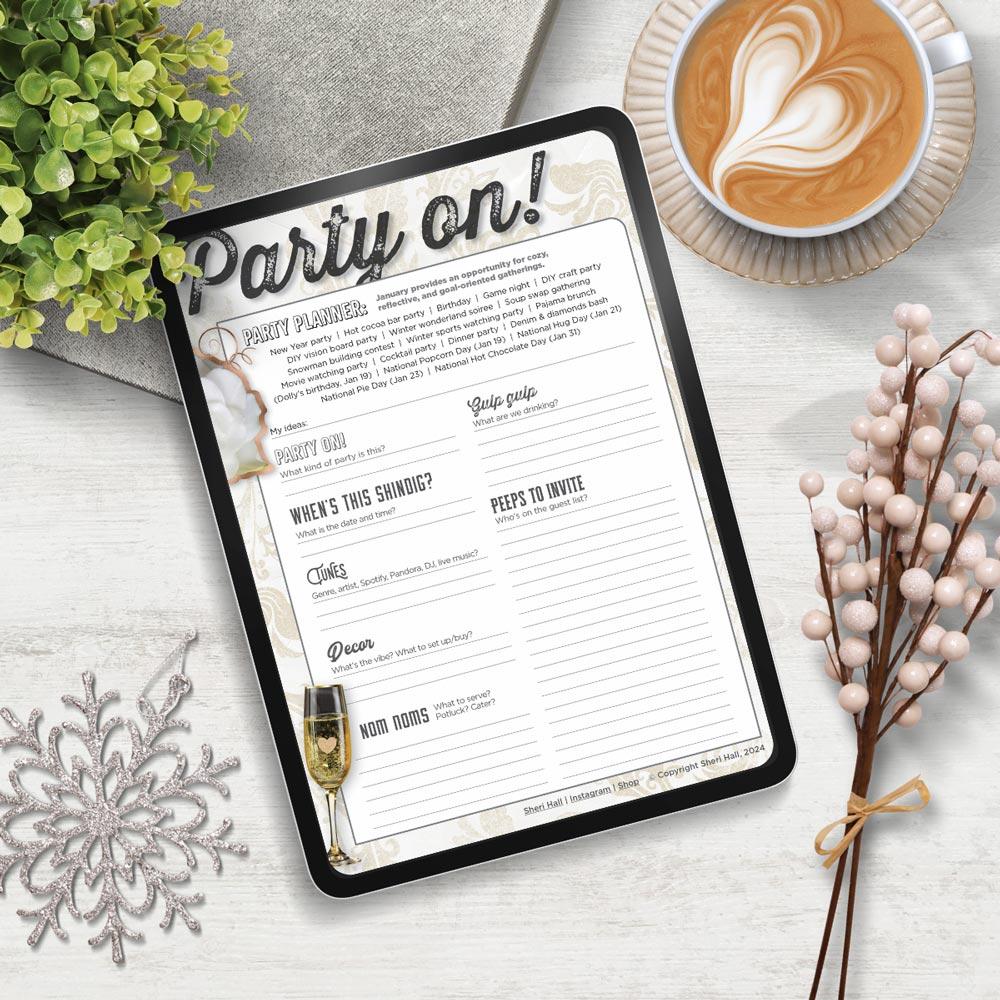 January Party Planner (2 pages)