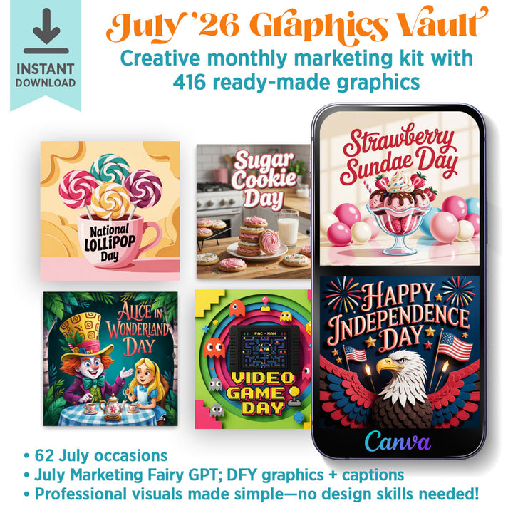 July '26 Graphics Vault: Marketing kit + 416 graphics