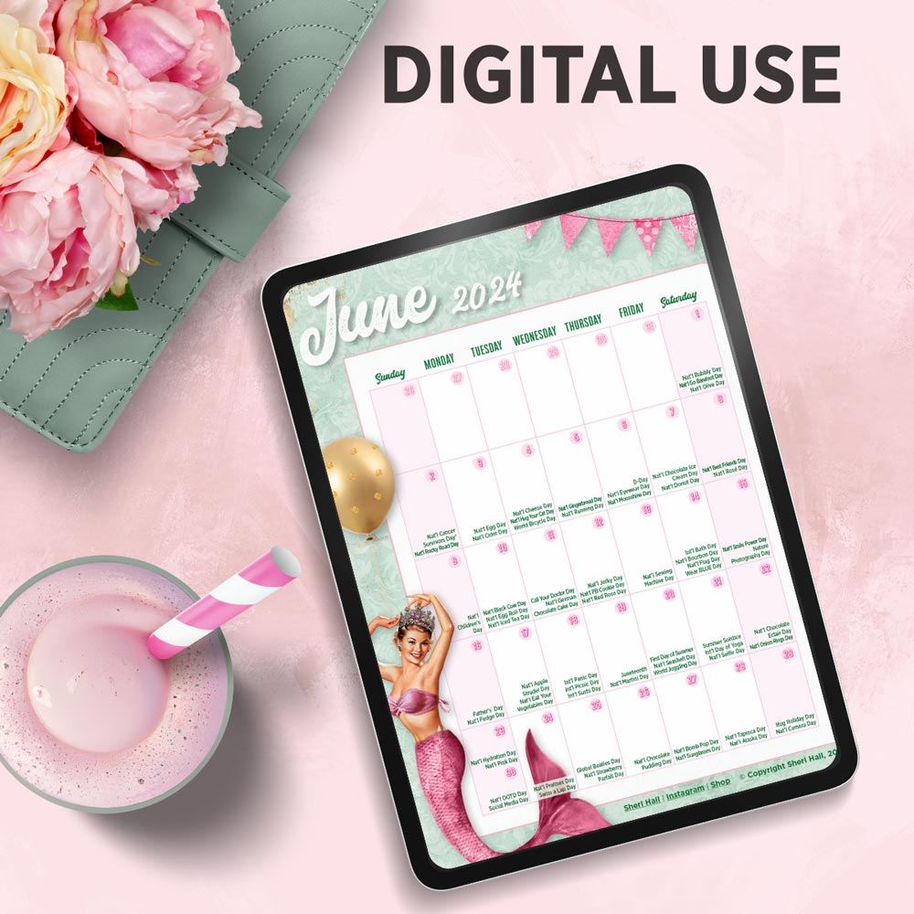 June Planner: printable + digital (8 pages)