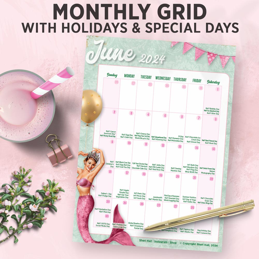 June Planner: printable + digital (8 pages)