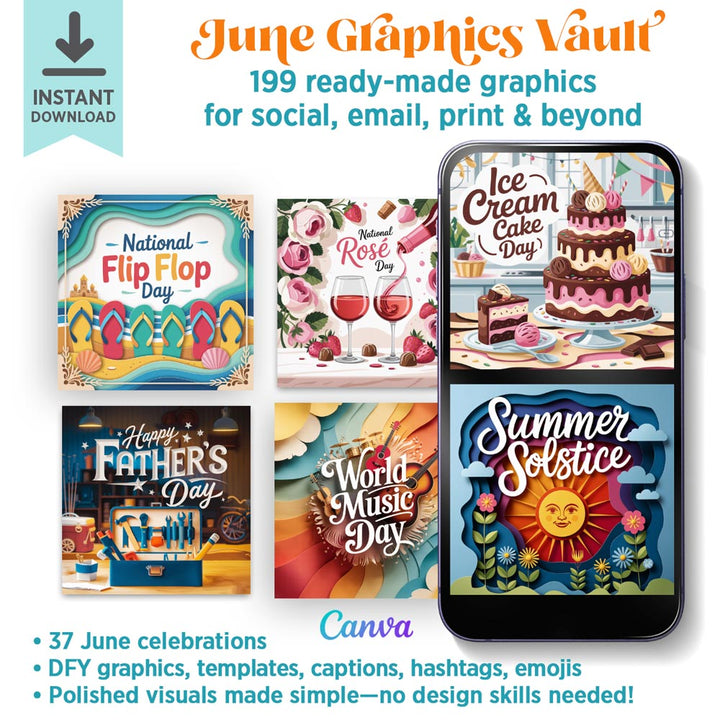 June Graphics Vault: 199 digital + print graphics