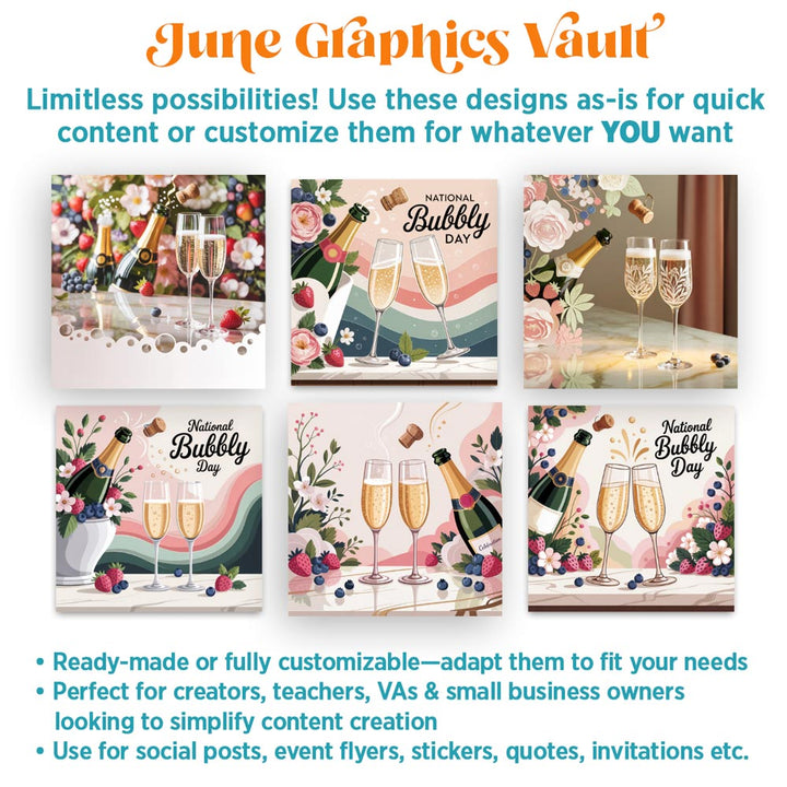 June Graphics Vault: 199 digital + print graphics
