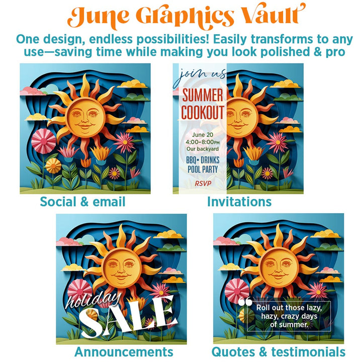 June Graphics Vault: 199 digital + print graphics