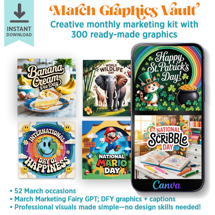 March '26 Graphics Vault: Marketing kit + 300 graphics
