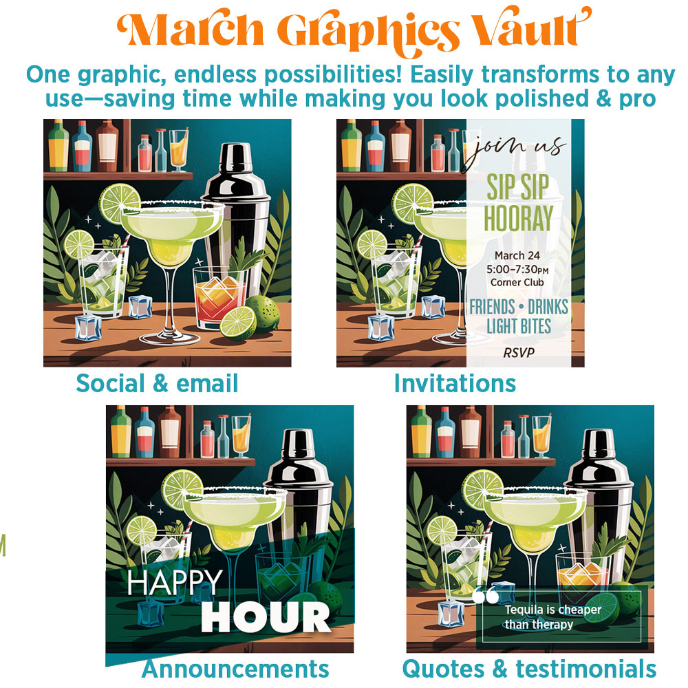 March '26 Graphics Vault: Marketing kit + 300 graphics