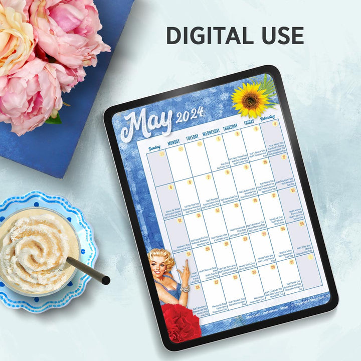 May Planner: Retro collage journal (7 pages)