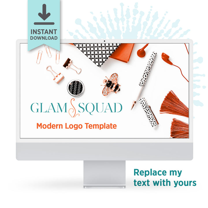 Professional Modern Logo Template for Illustrator: Glam Squad