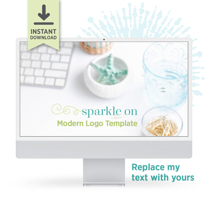 Professional Modern Logo Template for Illustrator: Sparkle On