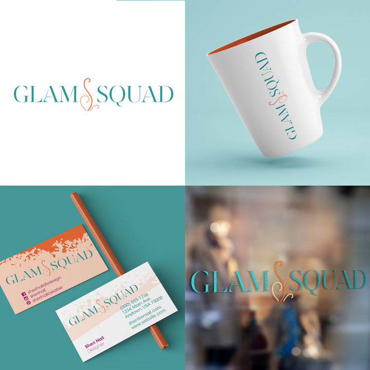 Professional Modern Logo Template for Illustrator: Glam Squad