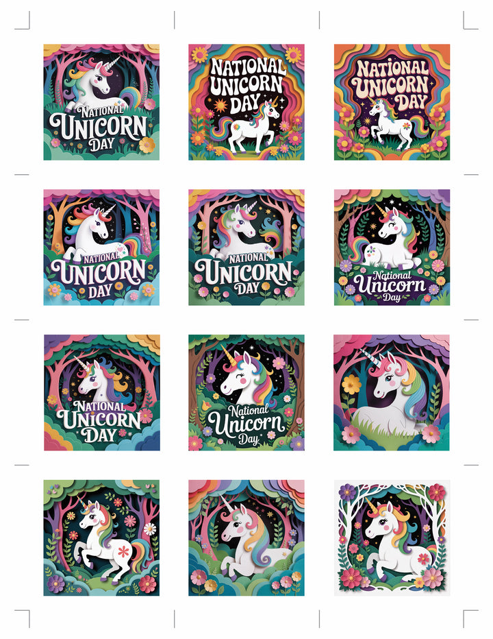 Unicorn Vibes: Stickers + Canva Graphics Kit