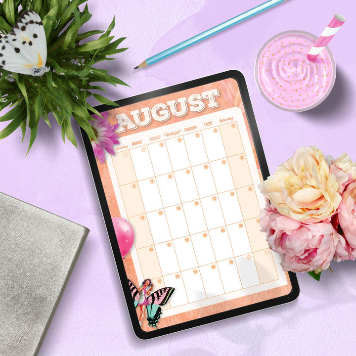 August Summer Planner (4 pages)