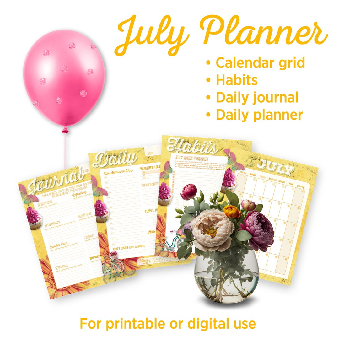 July Summer Planner (4 pages)