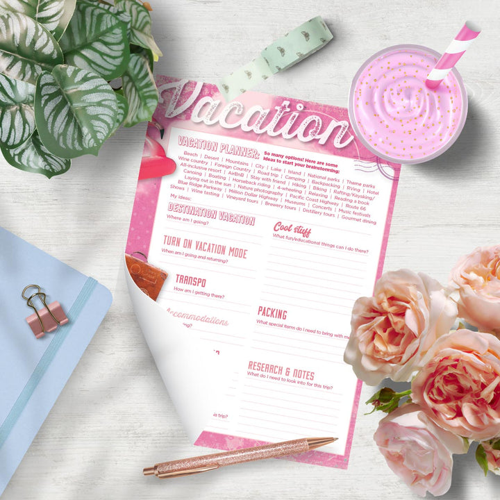 Summer Vacation, Staycation and Party Planners (4 pages)